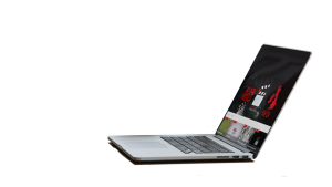 Happy Valley web design and animation on laptop